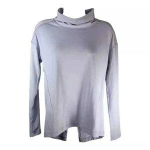 Lululemon Turtleneck Top Tee Shirt Long Sleeve Tie Back Lavender High Neck 6 -8